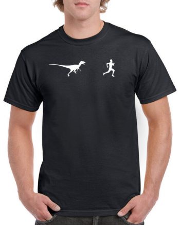 Funny Velociraptor Running Shirt - Funny T-Shirt - Dinosaur T-Shirt - Many Colors Available