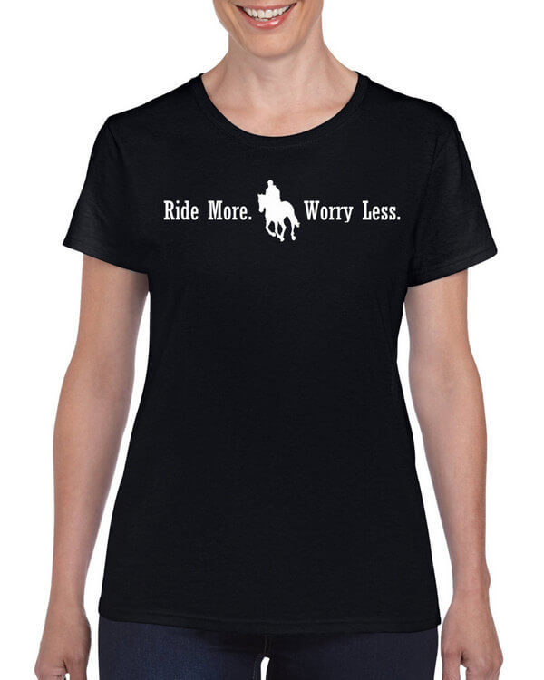 Ride More Worry Less Rider Shirt - Horse Shirt - Horse Sweatshirt - Horse Hoodie - Equestrian Shirt -  (many colors available)