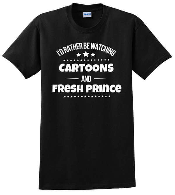 90s - Fresh Prince Shirt - Cartoons and Fresh Prince TV Show Shirt - 90s T-Shirt - Retro T-Shirt - Nostalgic Shirt - 90s Cartoon Shirt