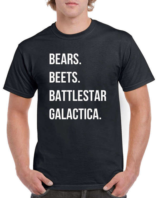 The Office T-Shirt - Bears Beets Battlestar Galactica Shirt - Dunder Mifflin Shirt - Funny Office TV show shirt - Michael Scott T-Shirt